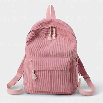 Anneke - Corduroyrugsekk med justerbare stropper og flere rom