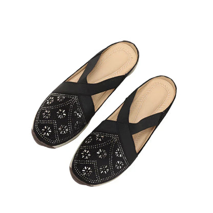 Olivia - Casual slip-on-sko med kryssremdesign