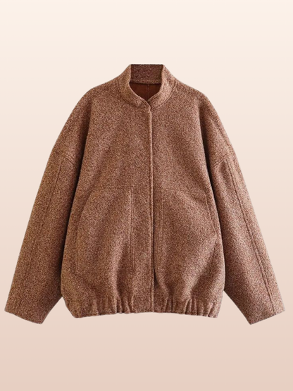 Maya - uformell jakke med mykt stoff og løs passform