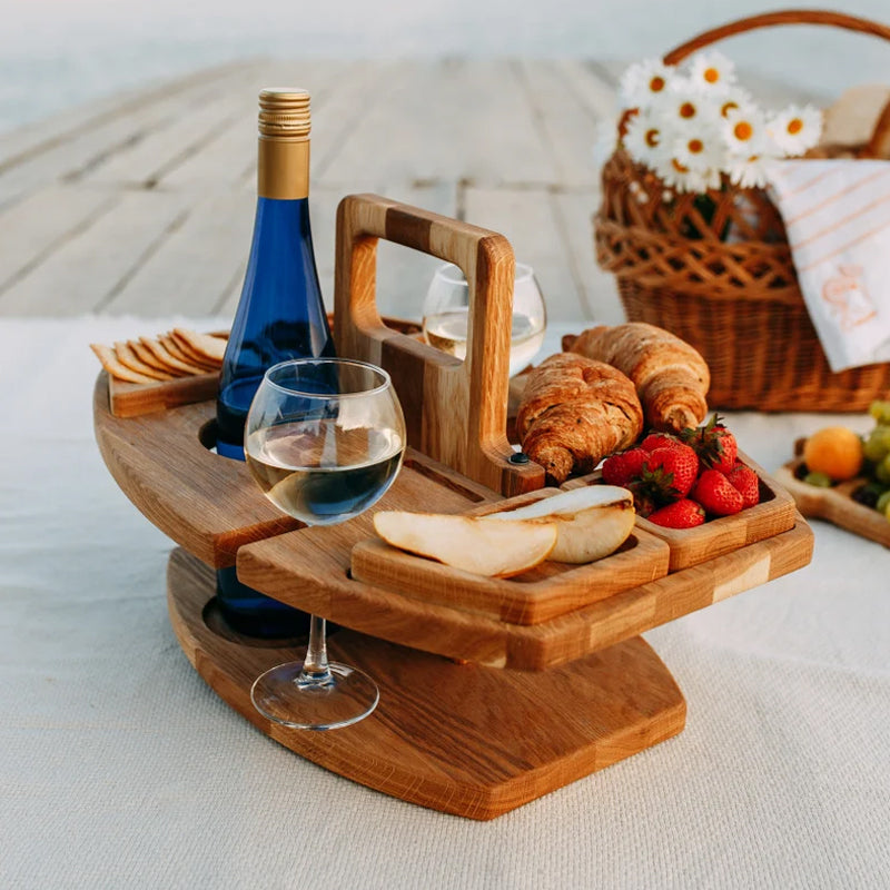 WineTrek - Kompakt vinbord for stilfulle utendørssamlinger
