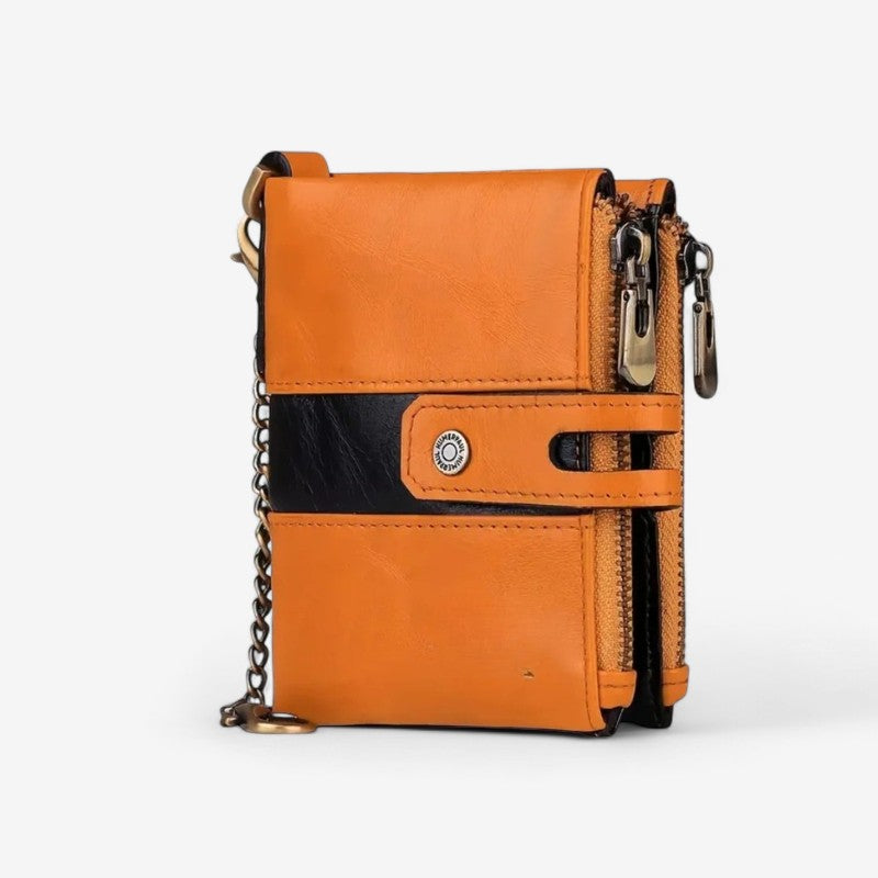 Vegard – Lommebok med kjedestropp og dobbelt glidelåsrom