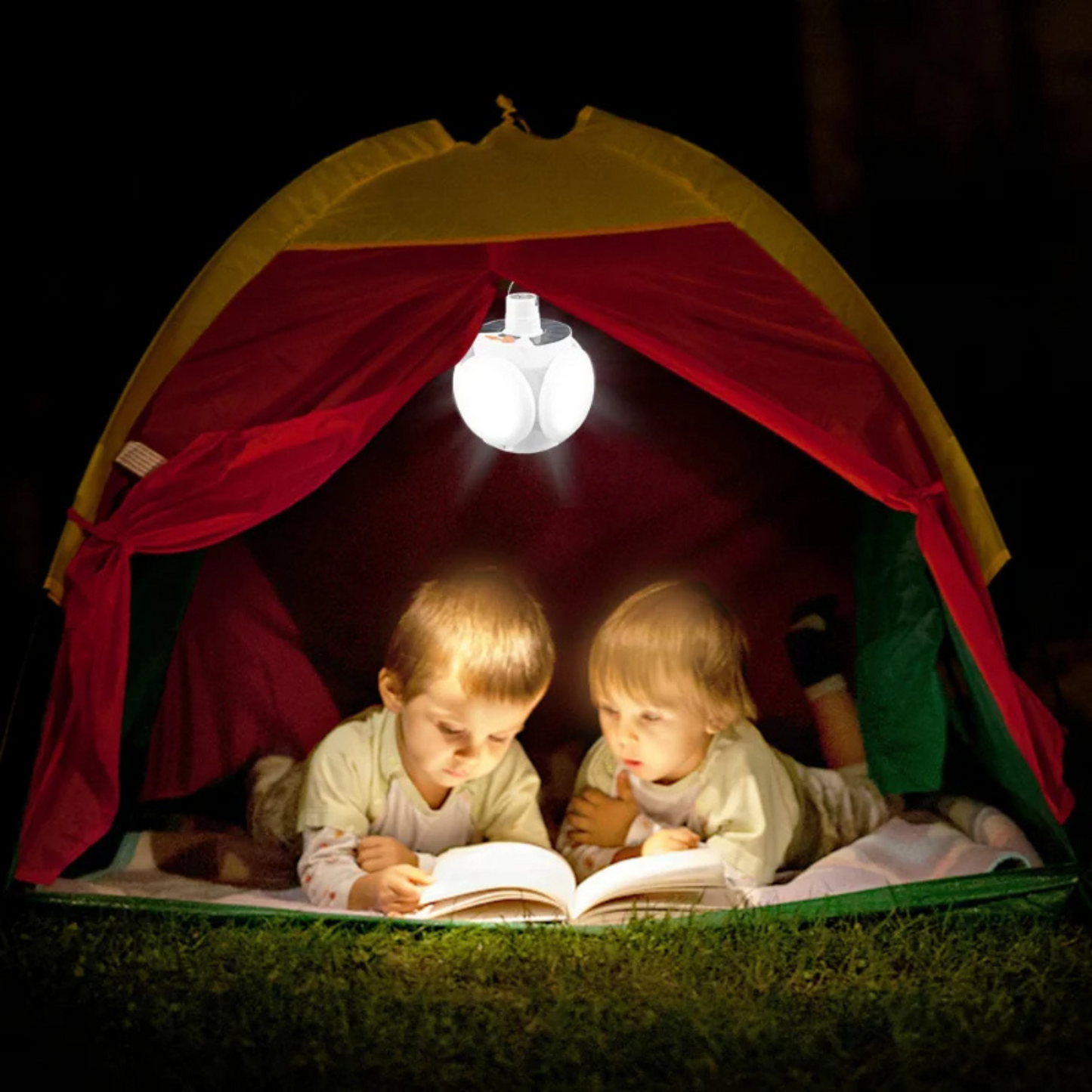 SolarGlow - Vanntett utendørslampe med solcelle- og USB-lading