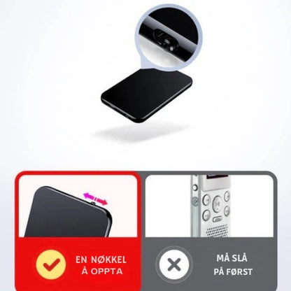 EchoRec - Mini stemmeaktivert opptaker for klar lyd