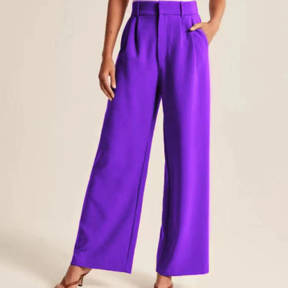 Millie - Elegante bukser med vidde ben med justerbart linning og praktiske sidelommer