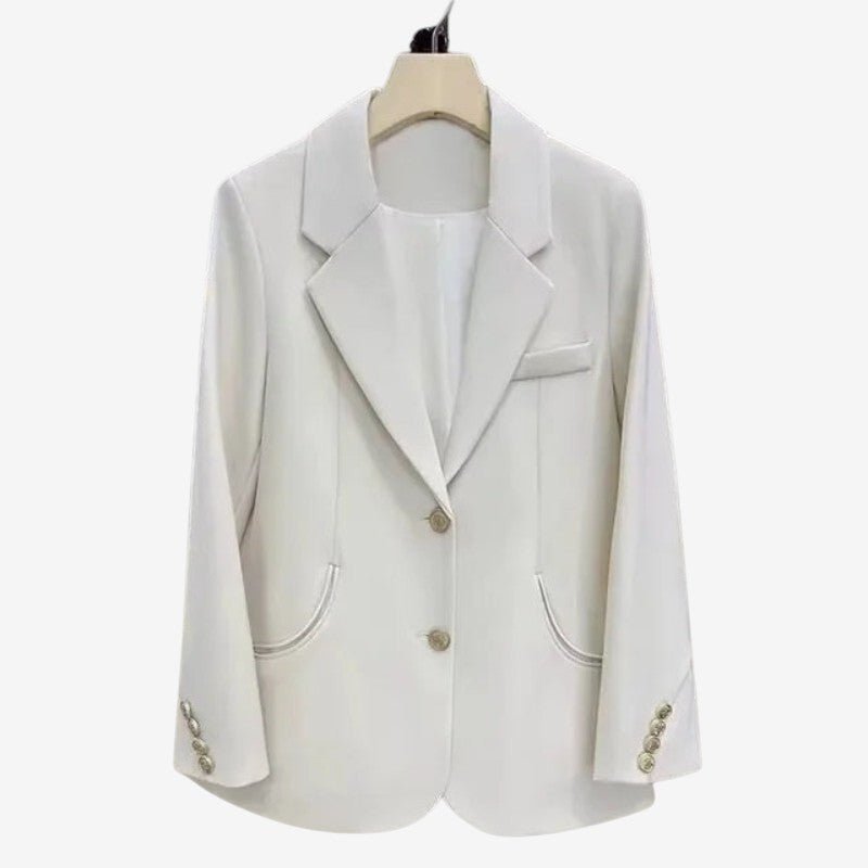 Cornelia – Langermet blazer med krage og knapper
