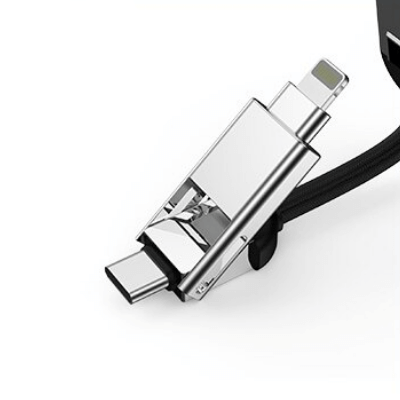 PowerLink - 6-i-1 USB-lader med nøkkelringdesign for lading på farten