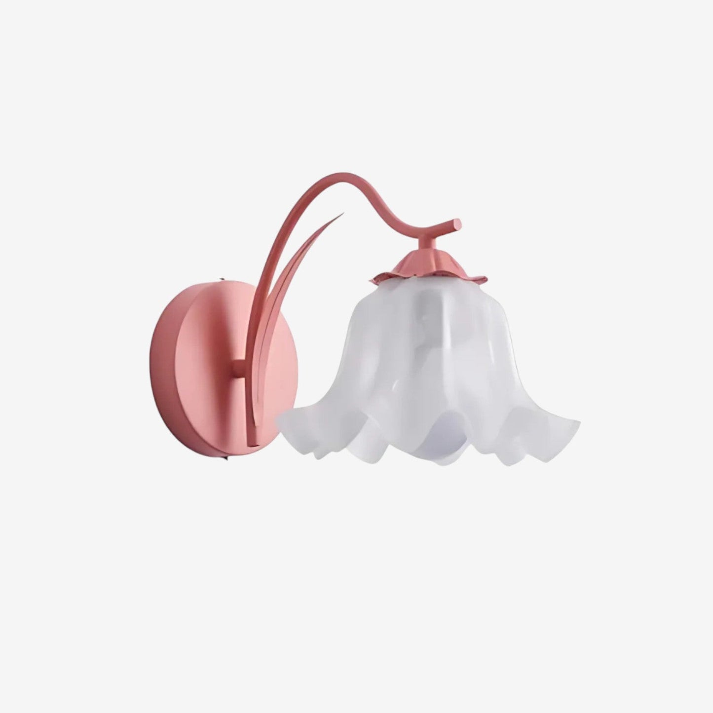 LumePetal – Blomstformet Vegglampe med Bølget Glasskjerm