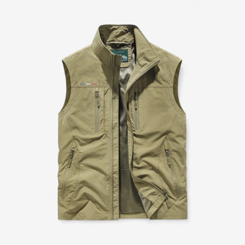 Steinar – Vest uten ermer med Flere Lommer og Glidelås