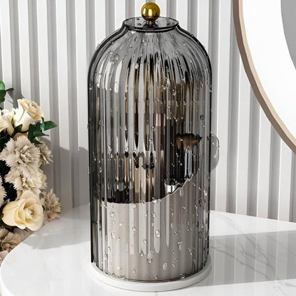 BrushMate – Roterende Sminkebørsteholder med Støvfritt Lokk