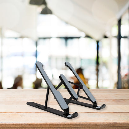 AirLift – Sammenleggbar Laptopstativ med Justerbare Vinkler og Kjøledesign