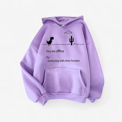 Celina – Langermet Hettegenser med Justerbar Hette og Frontlommer