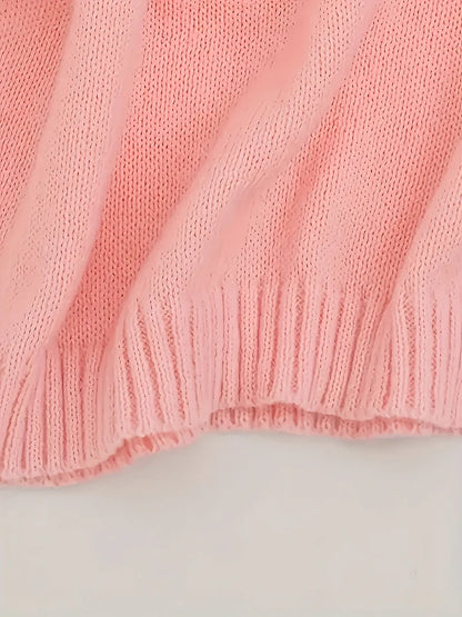 Ashley - Avslappet passform genser med V-hals og lange ermer