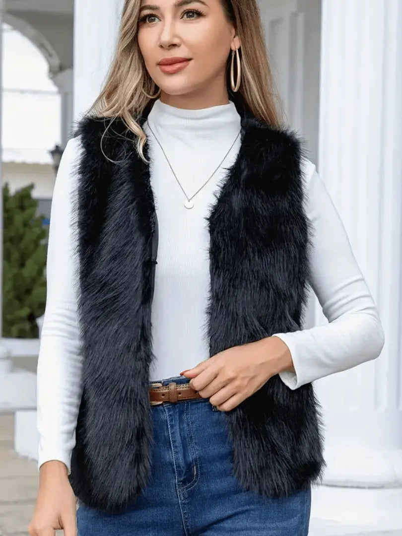 Alice - Koselig vest med åpent design