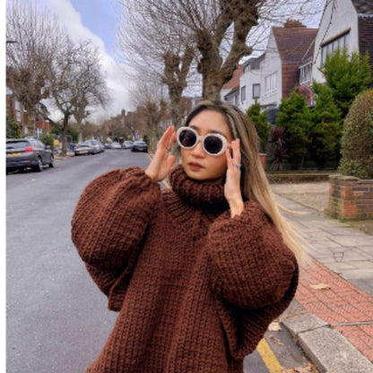 Thea – Oversized Genser med Lange Ermer