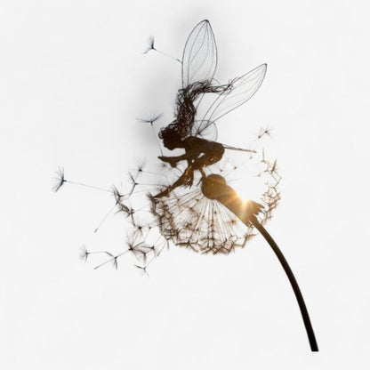 FairyBloom – Dekorative Feengle-Statuer med Løvetannmotiv