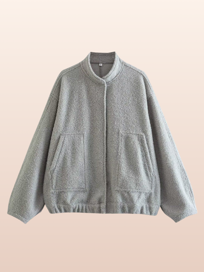 Maya - uformell jakke med mykt stoff og løs passform