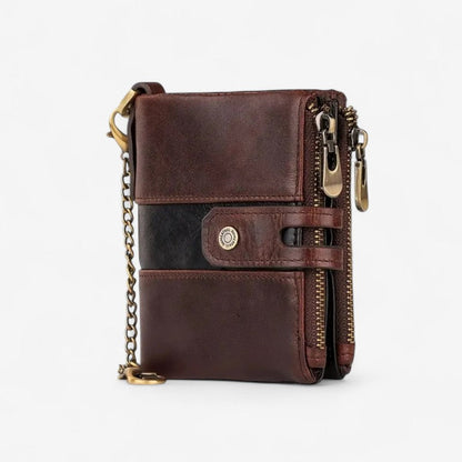 Vegard – Lommebok med kjedestropp og dobbelt glidelåsrom