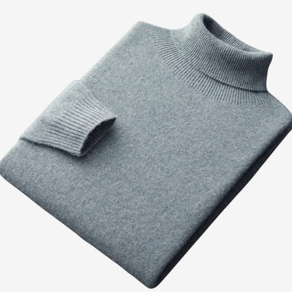 Anton – Langermet genser med høy hals og slim fit