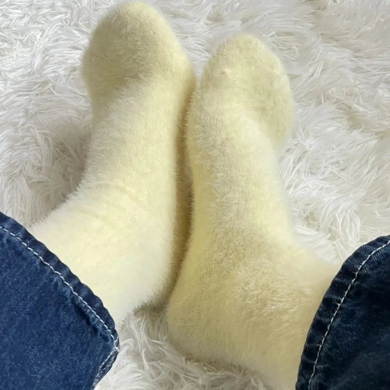 Nikki - Fløyelsokker med Elastisk Mansjett og Sømløs Tå