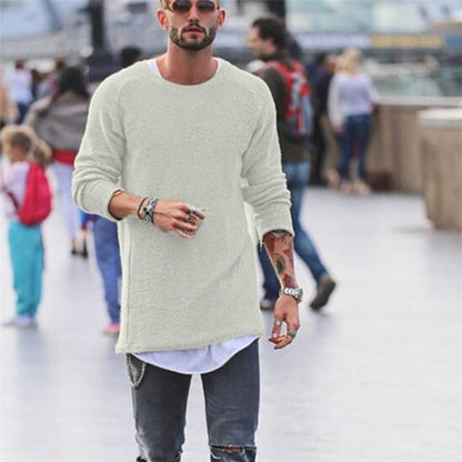 Aiden - Klassisk rundhalset genser med raglanermer