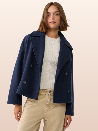 Sophia - Stilig dobbeltspent kort kåpe med moderne passform