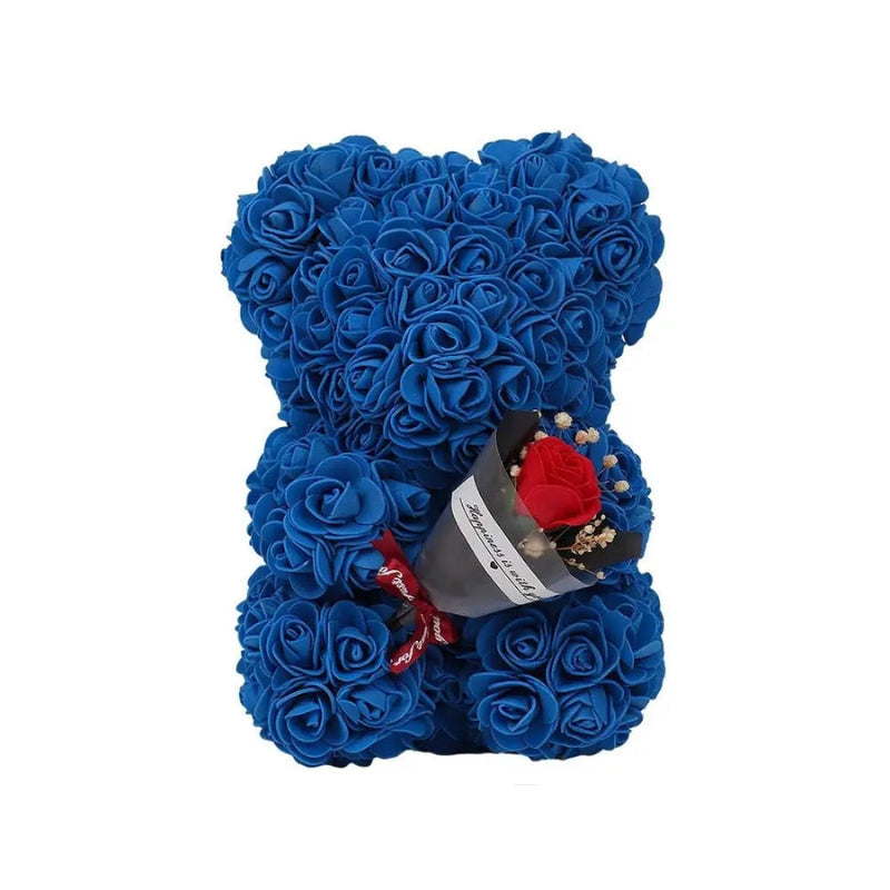 RoseBloom – Klassisk blomsterteddybjørnpynt med gavebukett