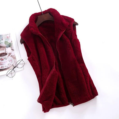 Myra - Ermeless Vest med Ståkrage og Glidelås