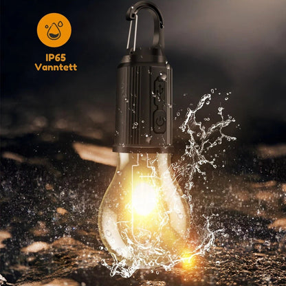 GlowSphere - Oppladbar retro lyspære for utendørs og innendørs atmosfære