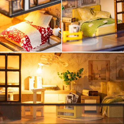 LichtNest – Kreativ miniatyrhusmodell med LED-belysning for hobbyfolk