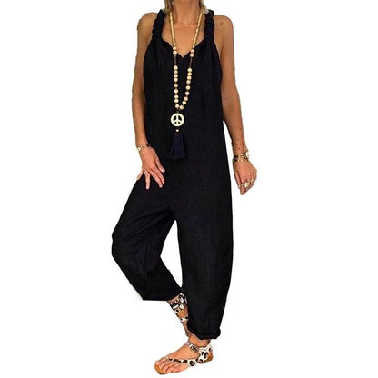 Chloe - Jumpsuit med avslappet passform med justerbare stropper og lett stoff
