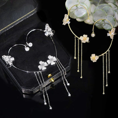 PureCharm - Øredobber uten hull med sommerfugldesign