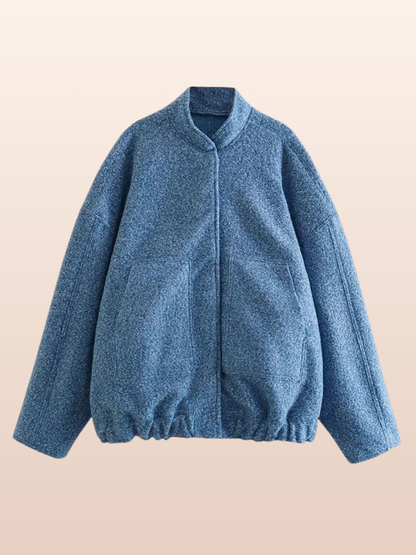 Maya - uformell jakke med mykt stoff og løs passform