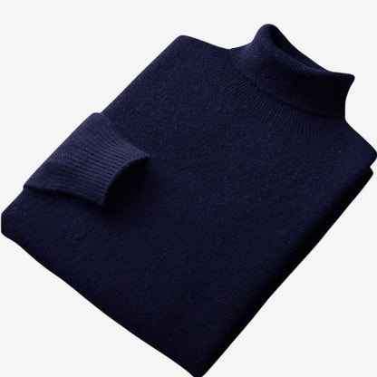 Anton – Langermet genser med høy hals og slim fit