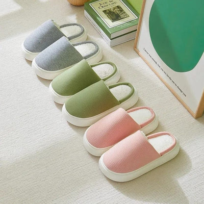 Sophie - Komfortable, sklisikre, fluffy og flate tøfler