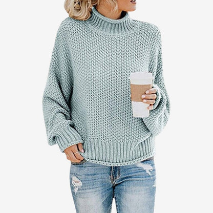 Evelyn – Langermet høyhalset genser med mockneck