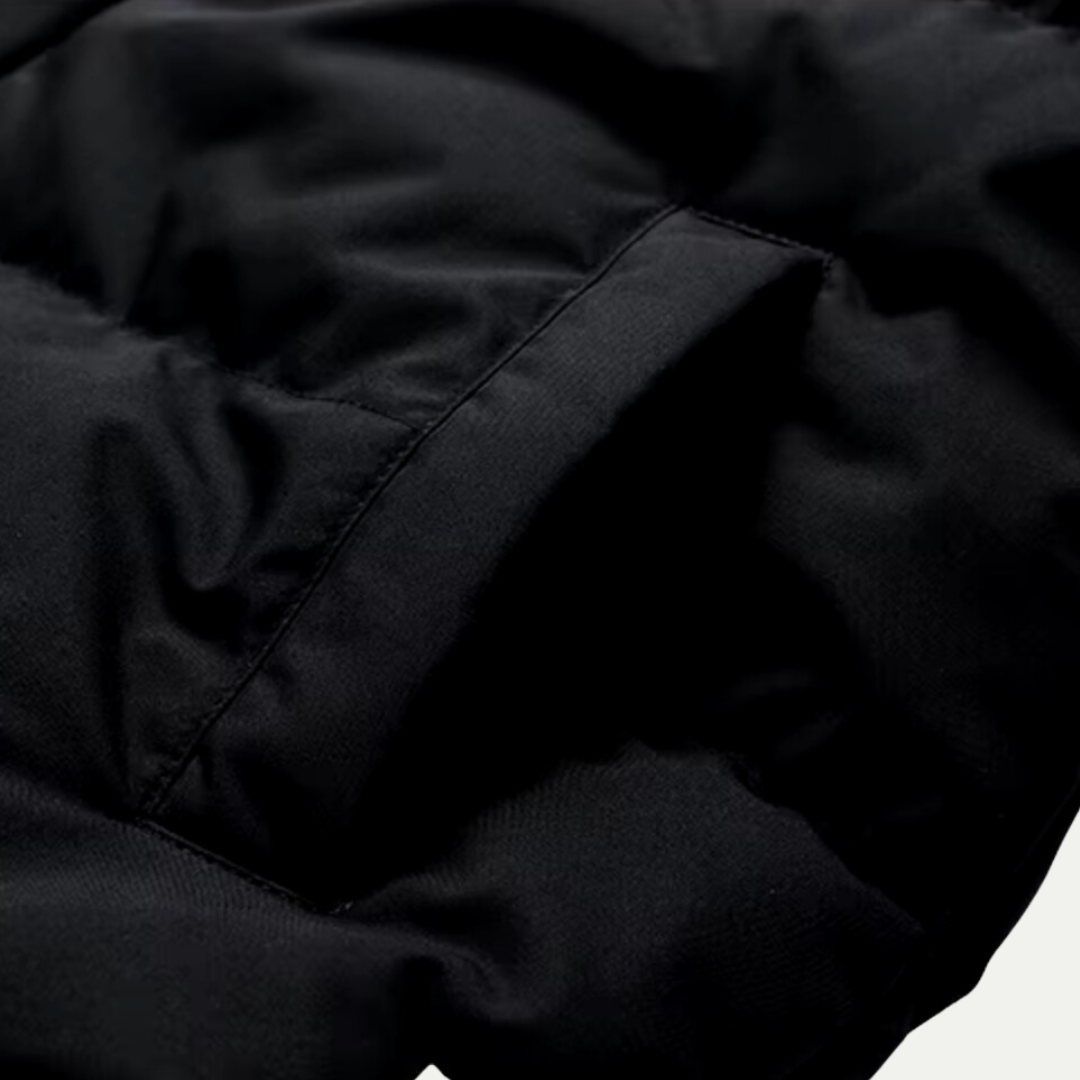 Ivy – Vattert parkas med hette og glidelås foran