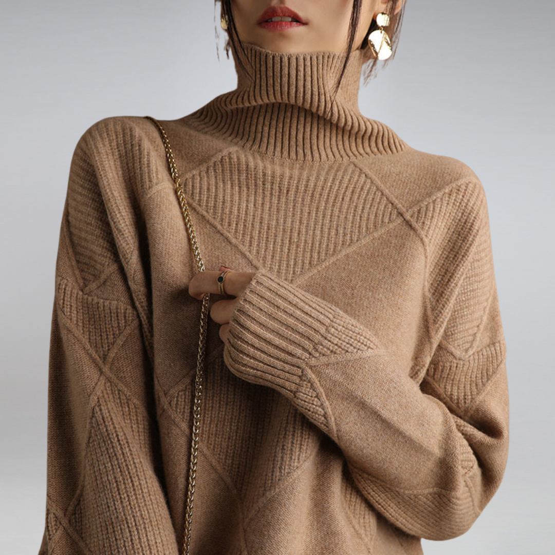 Selena - Myk turtleneck-genser med stilig passform