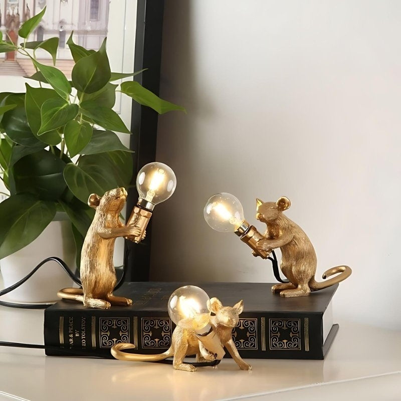 NookTail - Dekorativ muselampe med myk belysning og lunefull design