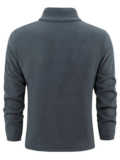 Leif - Myk fleecejakke med ståkrage og glidelås