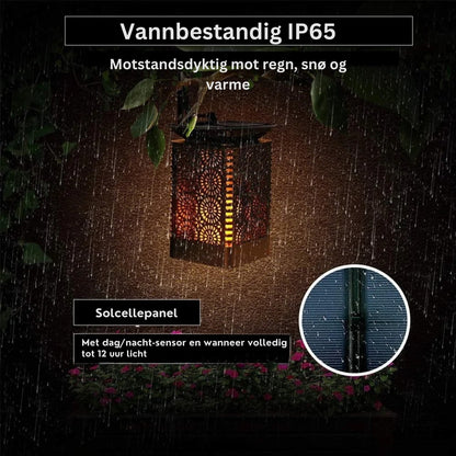 SolarGlow - Solcelledrevet hagelykt med realistisk sjarm