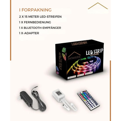 GlowFlex - Tilpassbar LED-stripebelysning med fjernkontroll og appstyring