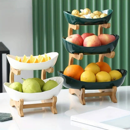 FruitStack – Moderne Fruktbolle med Avtakbare Multi-Nivå Skuffer