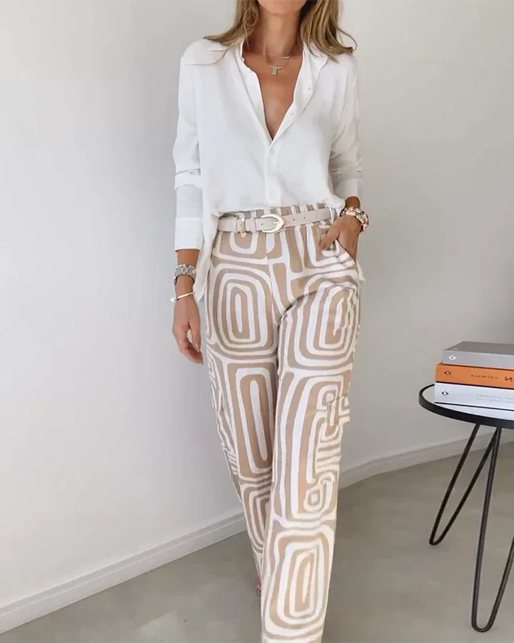 Lila - Elegant Bukse Med Høy Midje