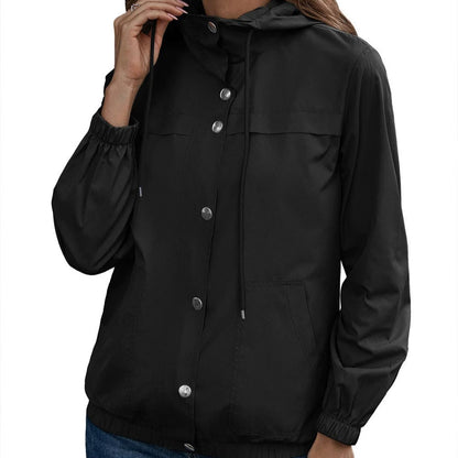 Xenia - Lett jakke med hette, justerbar hette og lange ermer