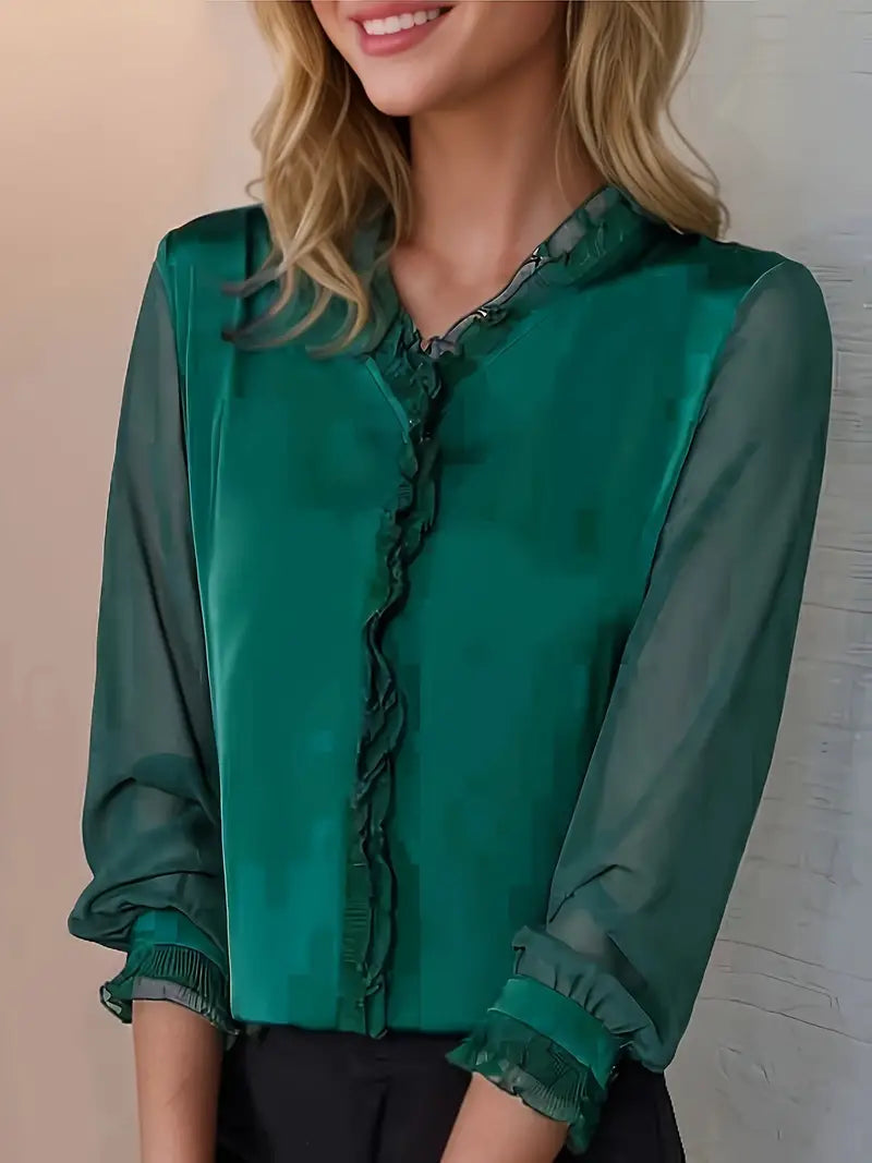 Sophia - Langermet bluse med behagelig passform