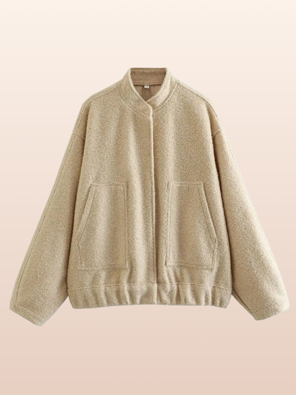 Maya - uformell jakke med mykt stoff og løs passform