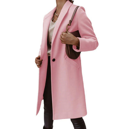 Zoey - Stilig lang kåpe med lange ermer og skreddersydd passform