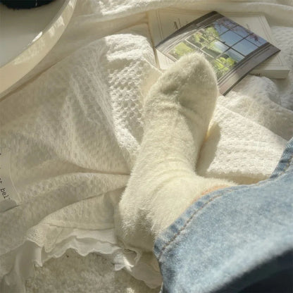 Nikki - Fløyelsokker med Elastisk Mansjett og Sømløs Tå