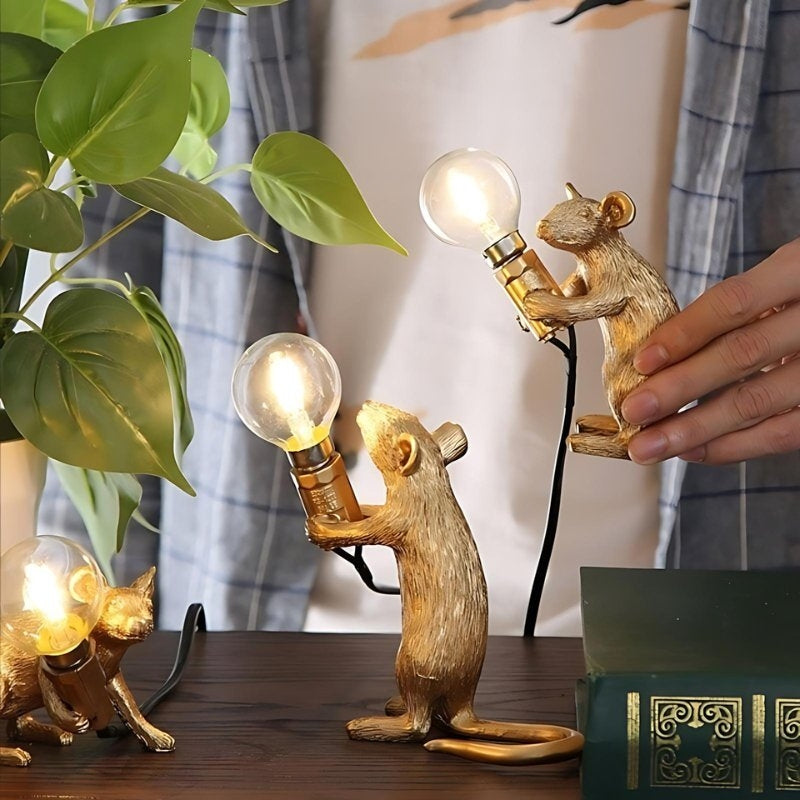 NookTail - Dekorativ muselampe med myk belysning og lunefull design