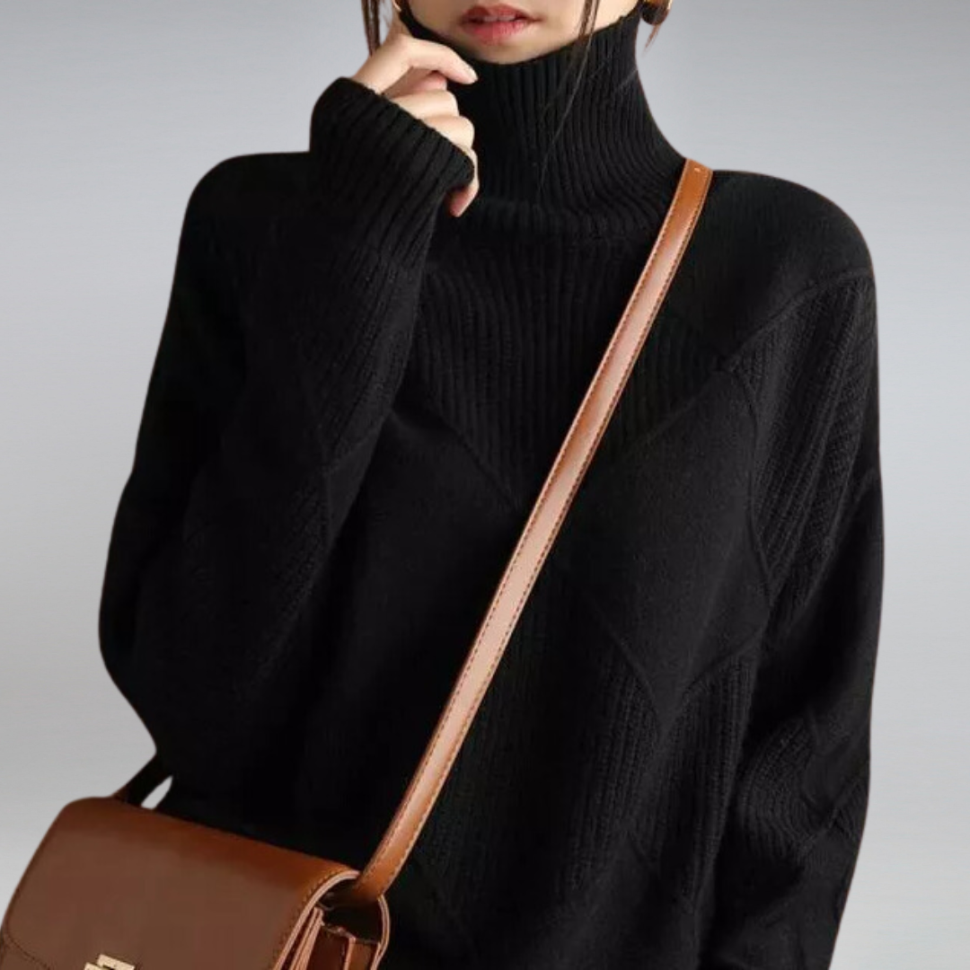Selena - Myk turtleneck-genser med stilig passform